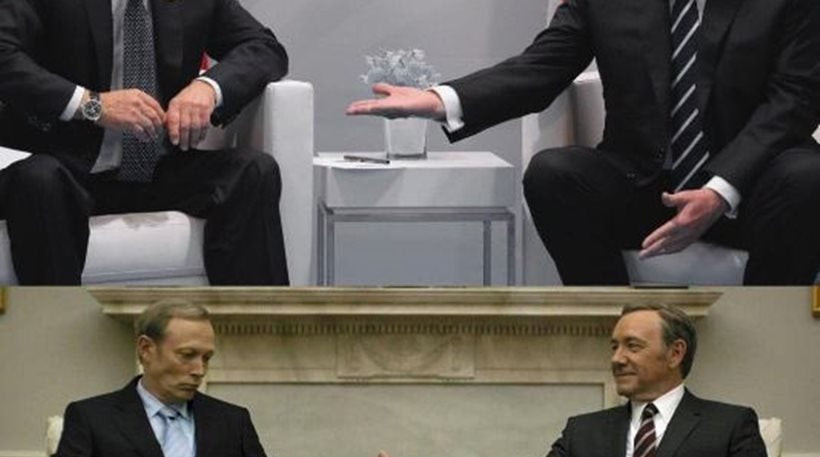 Φωτογραφία: Οταν Πούτιν και Τραμπ μιμούνται το House of Cards!